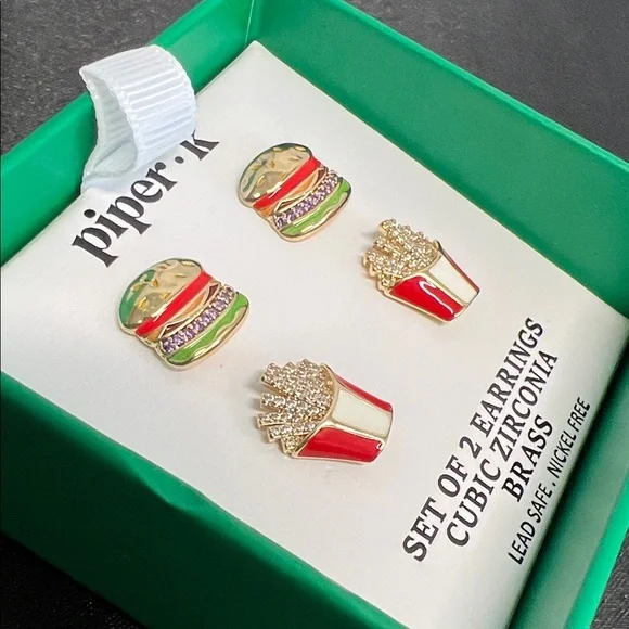 Piper K | Fun Food Earrings Set 🍔🍟 - Picture 4 of 5